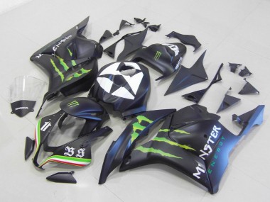 2009-2012 Monster Matte Black Honda CBR600RR Motorbike Fairing UK Factory