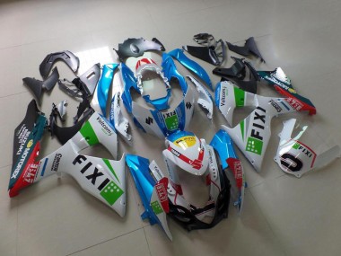 2009-2016 Light Blue Fixi Suzuki GSXR 1000 K9 Motorcycle Fairing Kits UK Factory
