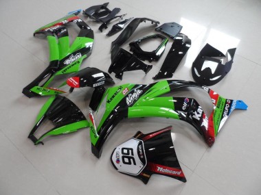 2011-2015 Green Black with Number 66 Kawasaki Ninja ZX10R Motorcycle Fairings MF3778 UK Factory