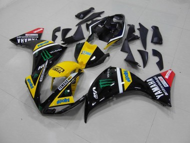 2012-2014 Yellow Black Monster Yamaha YZF R1 Motorcycle Fairings MF2301 UK Factory