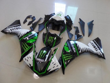2012-2014 White Green Big Monster Yamaha YZF R1 Motorcycle Fairings MF2319 UK Factory