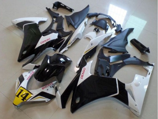2013-2015 Black White Denso Rizoma 14 Honda CBR500RR Bike Fairings UK Factory 2013-2015 Black White Denso Rizoma 14 Honda CBR500RR Bike Fairings UK Factory