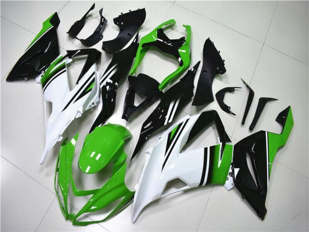 2013-2018 Green White Black Kawasaki ZX6R Motor Fairings UK Factory 2013-2018 Green White Black Kawasaki ZX6R Motor Fairings UK Factory
