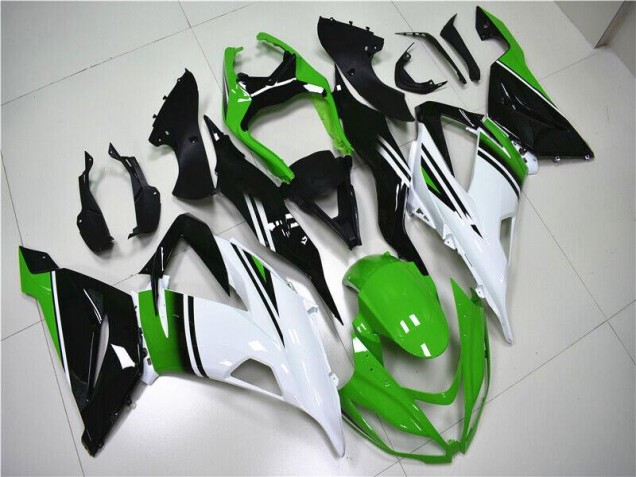 2013-2018 Green White Black Kawasaki ZX6R Motor Fairings UK Factory 2013-2018 Green White Black Kawasaki ZX6R Motor Fairings UK Factory