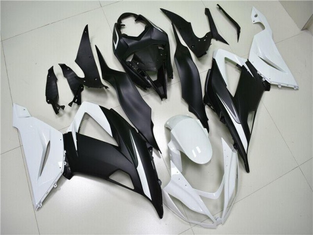 2013-2018 White Black Kawasaki ZX6R Motorbike Fairings UK Factory 2013-2018 White Black Kawasaki ZX6R Motorbike Fairings UK Factory