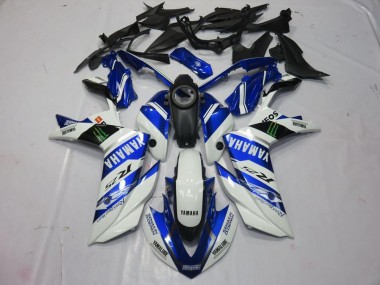 2015-2018 White Monster Yamaha YZF R3 Motorcycle Fairings MF3848 UK Factory