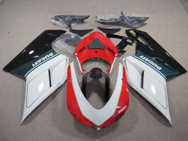 2007-2014 White Red Ducati 1098 848 Motorcylce Fairings UK Factory