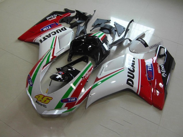 2007-2014 White Red 46 Ducati 1098 Motorbike Fairing UK Factory 2007-2014 White Red 46 Ducati 1098 Motorbike Fairing UK Factory