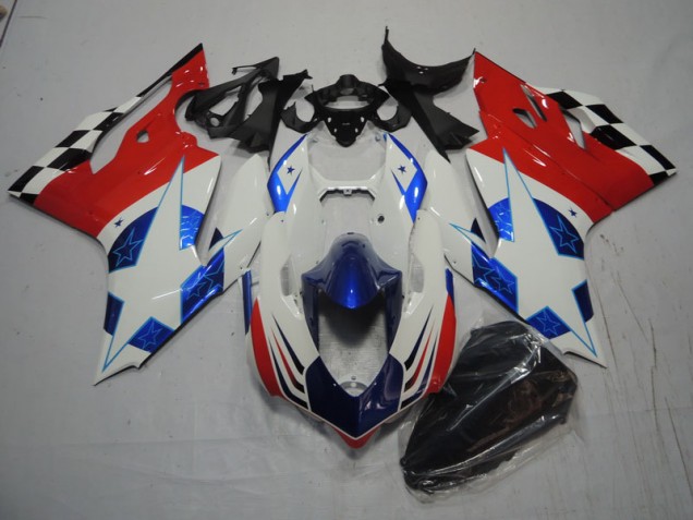 2011-2014 White Blue Red Ducati 1199 Bike Fairing UK Factory 2011-2014 White Blue Red Ducati 1199 Bike Fairing UK Factory
