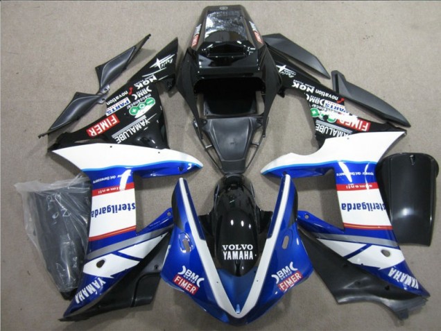 2004-2005 Black White Blue Sterilgarda Volvo Honda CBR1000RR Motorcycle Fairings Kit UK Factory 2004-2005 Black White Blue Sterilgarda Volvo Honda CBR1000RR Motorcycle Fairings Kit UK Factory