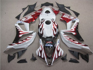 2004-2005 White Red Flame SHARK Honda CBR1000RR Motorbike Fairing UK Factory