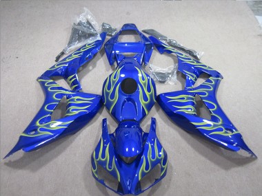 2006-2007 Blue Green Flame Honda CBR1000RR Motorcycle Fairings UK Factory