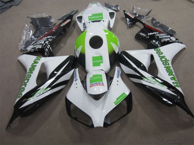 2006-2007 White Green Hannspree Honda CBR1000RR Motorcycle Fairing UK Factory 2006-2007 White Green Hannspree Honda CBR1000RR Motorcycle Fairing UK Factory