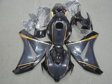 2008-2011 Black Gold Fireblade Honda CBR1000RR Motorbike Fairing Kits UK Factory