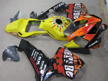 2003-2004 Yellow Black Repsol 46 Honda CBR600RR Bike Fairings UK Factory