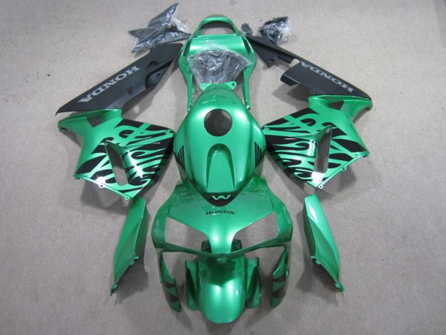 2003-2004 Green Black Honda CBR600RR Motor Bike Fairings UK Factory 2003-2004 Green Black Honda CBR600RR Motor Bike Fairings UK Factory