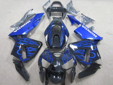 2005-2006 Black Blue Flame Honda CBR600RR Bike Fairings UK Factory