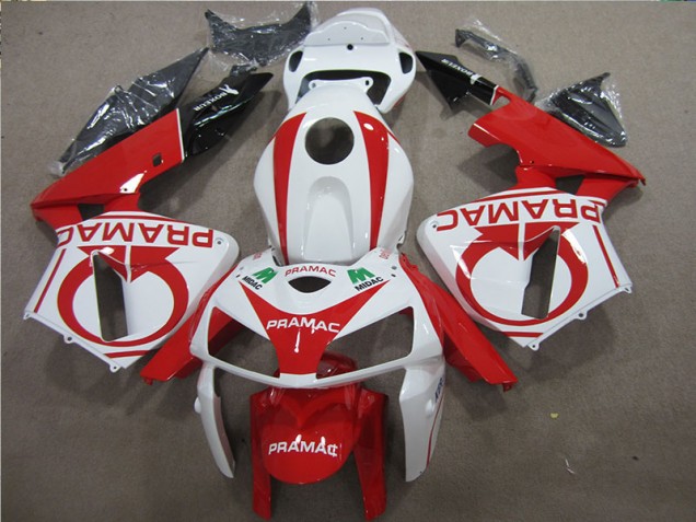 2005-2006 Red White PRAMAC Honda CBR600RR Bike Fairing Kit UK Factory 2005-2006 Red White PRAMAC Honda CBR600RR Bike Fairing Kit UK Factory