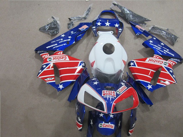 2005-2006 Cycle World Castrol Honda CBR600RR Motorcycle Bodywork UK Factory 2005-2006 Cycle World Castrol Honda CBR600RR Motorcycle Bodywork UK Factory