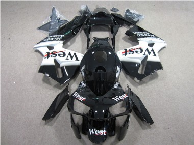 2005-2006 Black White West Honda CBR600RR Bike Fairing UK Factory