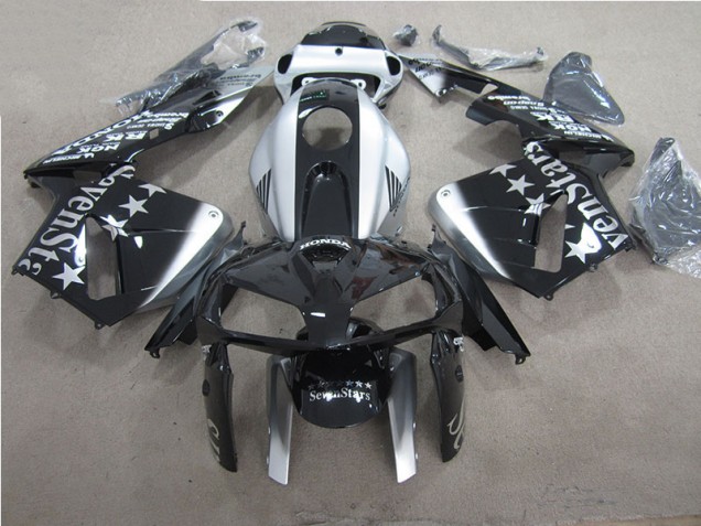 2005-2006 Black SevenStars Honda CBR600RR Motorbike Fairing UK Factory 2005-2006 Black SevenStars Honda CBR600RR Motorbike Fairing UK Factory