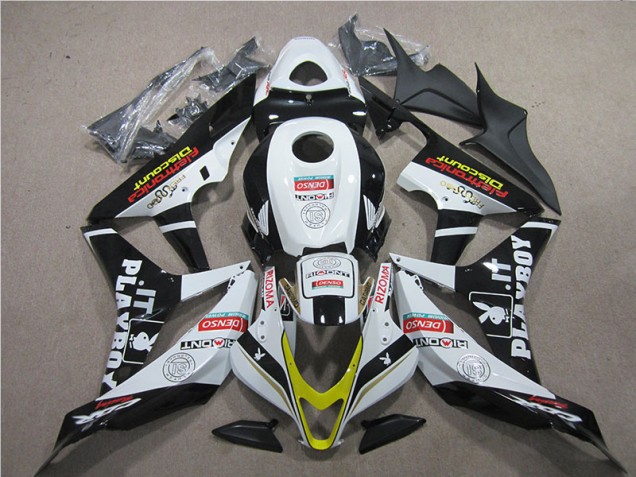 2007-2008 Black Red White DENSO Honda CBR600RR Replacement Motorcycle Fairings UK Factory 2007-2008 Black Red White DENSO Honda CBR600RR Replacement Motorcycle Fairings UK Factory
