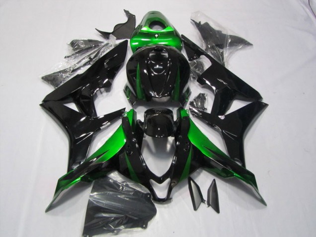 2007-2008 Black Green Honda CBR600RR Motorcycle Replacement Fairings UK Factory