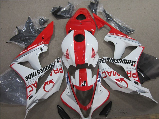 2007-2008 Red White Honda CBR600RR Motor Fairings UK Factory