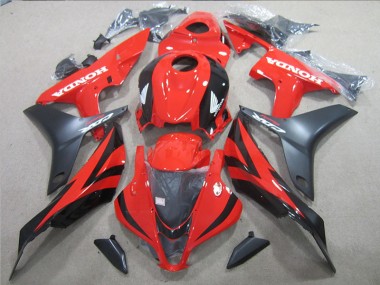 2007-2008 Black Red Honda CBR600RR Motorbike Fairings UK Factory