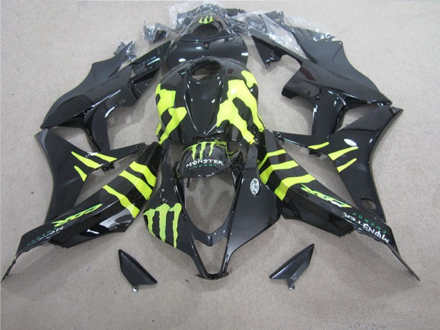 2007-2008 Black Green Monster Honda CBR600RR Motorcycle Fairing Kit UK Factory