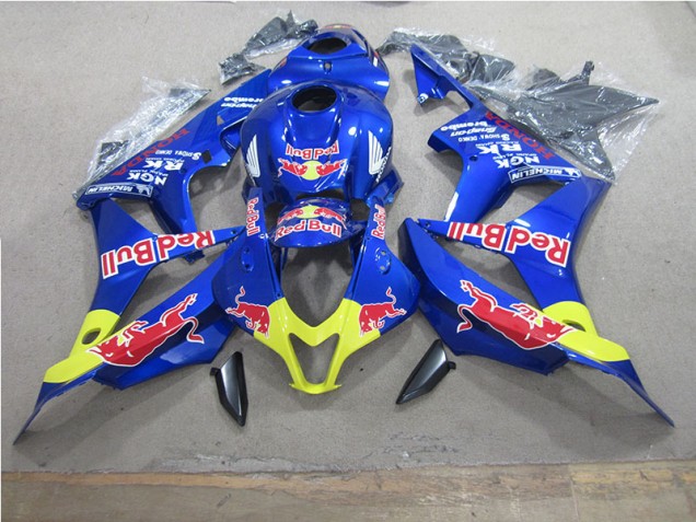 2007-2008 Blue Red Bull Honda CBR600RR Motorcycle Bodywork UK Factory 2007-2008 Blue Red Bull Honda CBR600RR Motorcycle Bodywork UK Factory