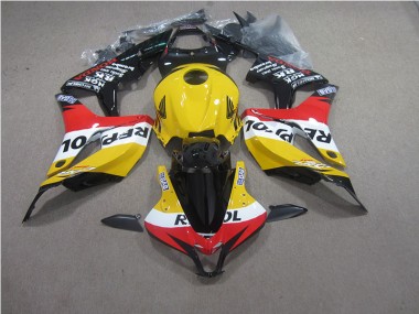 2007-2008 Yellow Red Black Repsol Honda CBR600RR Moto Fairings UK Factory