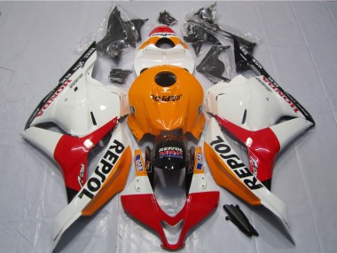 2009-2012 White Orange Black Repsol Honda CBR600RR Motorcycle Fairing Kit UK Factory