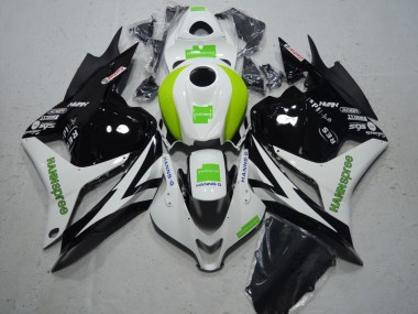 2009-2012 Black White Green Hannspree Honda CBR600RR Motorcycle Fairing Kit UK Factory