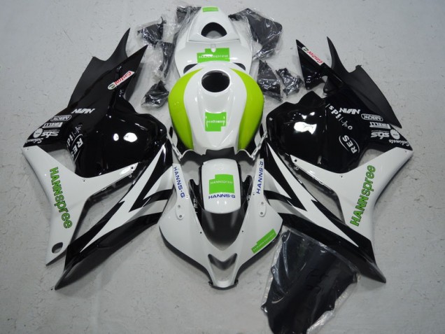 2009-2012 Black White Green Hannspree Honda CBR600RR Moto Fairings UK Factory 2009-2012 Black White Green Hannspree Honda CBR600RR Moto Fairings UK Factory
