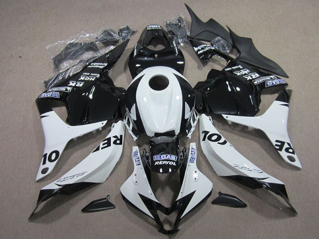 2009-2012 Black White Repsol Honda CBR600RR Motorcycle Replacement Fairings UK Factory 2009-2012 Black White Repsol Honda CBR600RR Motorcycle Replacement Fairings UK Factory