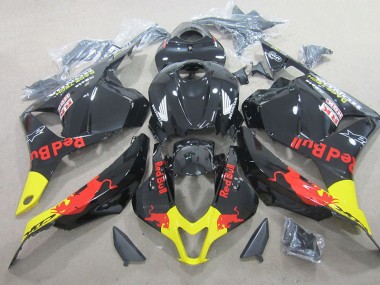 2009-2012 Black Red Bull Honda CBR600RR Replacement Motorcycle Fairing Kits UK Factory