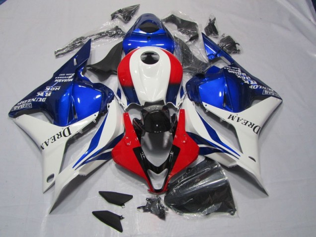 2009-2012 White Blue Red DREAM Honda CBR600RR Motorbike Fairings UK Factory 2009-2012 White Blue Red DREAM Honda CBR600RR Motorbike Fairings UK Factory