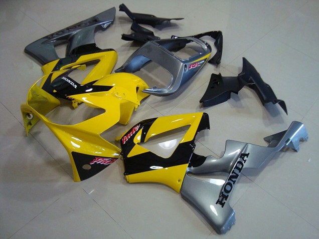 2000-2001 Yellow Silver Honda CBR900RR 929 Motorcycle Fairing UK Factory 2000-2001 Yellow Silver Honda CBR900RR 929 Motorcycle Fairing UK Factory