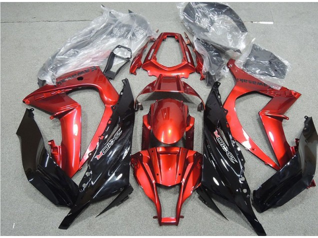 2011-2015 Black Red Kawasaki ZX10R Moto Fairings UK Factory 2011-2015 Black Red Kawasaki ZX10R Moto Fairings UK Factory
