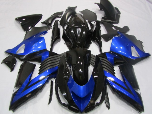 2006-2011 Black Blue Kawasaki ZX14R ZZR1400 Moto Fairings UK Factory 2006-2011 Black Blue Kawasaki ZX14R ZZR1400 Moto Fairings UK Factory