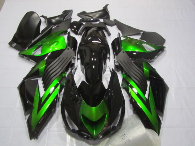 2006-2011 Black Green Kawasaki ZX14R ZZR1400 Motorcycle Fairings UK Factory 2006-2011 Black Green Kawasaki ZX14R ZZR1400 Motorcycle Fairings UK Factory