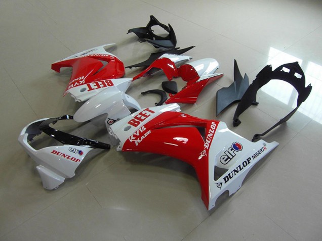 2008-2012 Red White BEET Kawasaki ZX250R Motor Fairings UK Factory 2008-2012 Red White BEET Kawasaki ZX250R Motor Fairings UK Factory