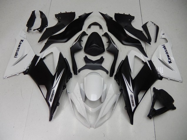 2013-2018 Black White Kawasaki ZX6R Motorcycle Fairing Kits UK Factory 2013-2018 Black White Kawasaki ZX6R Motorcycle Fairing Kits UK Factory