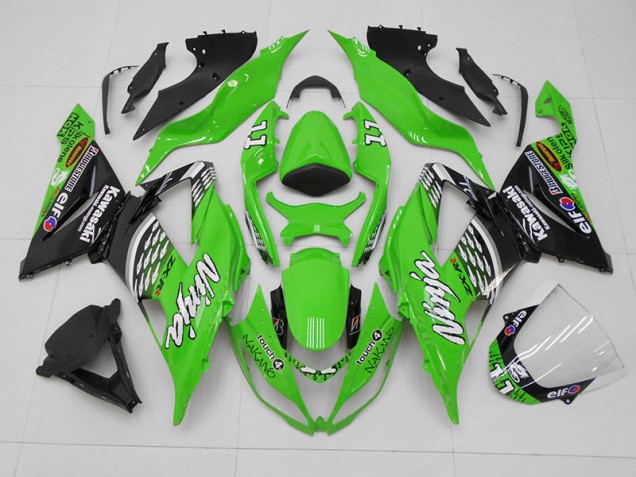 2013-2018 Green Black 11 Kawasaki ZX6R Bike Fairing UK Factory 2013-2018 Green Black 11 Kawasaki ZX6R Bike Fairing UK Factory