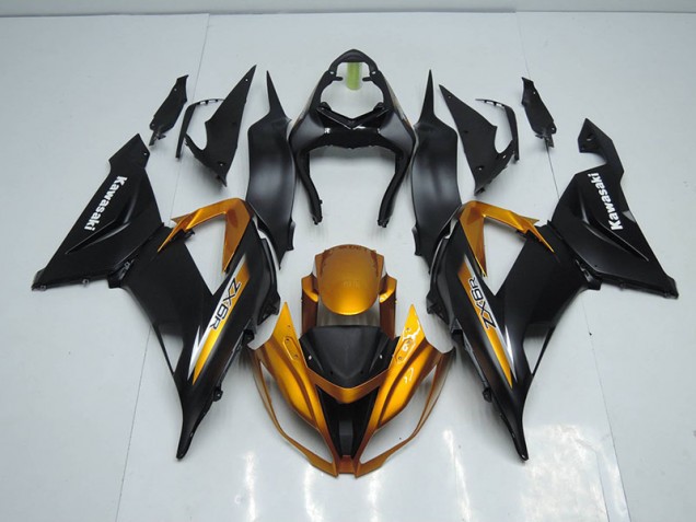 2013-2018 Black Gold Kawasaki ZX6R Motor Bike Fairings UK Factory 2013-2018 Black Gold Kawasaki ZX6R Motor Bike Fairings UK Factory
