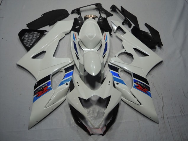 2005-2006 White Blue Suzuki GSXR1000 Motorcycle Fairing Kits UK Factory 2005-2006 White Blue Suzuki GSXR1000 Motorcycle Fairing Kits UK Factory