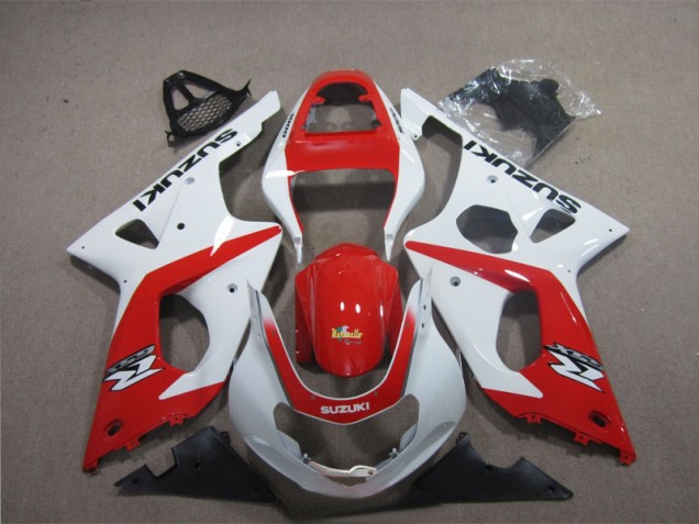 2003-2004 Red White Suzuki GSXR1000 Motorcyle Fairings UK Factory 2003-2004 Red White Suzuki GSXR1000 Motorcyle Fairings UK Factory