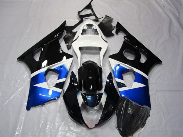 2003-2004 Blue White Suzuki GSXR1000 Replacement Fairings UK Factory 2003-2004 Blue White Suzuki GSXR1000 Replacement Fairings UK Factory