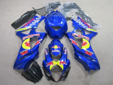 2007-2008 Blue Red Bull Suzuki GSXR1000 Motorbike Fairing Kits UK Factory